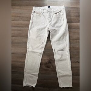 GAP Denim True Skinny White Jeans